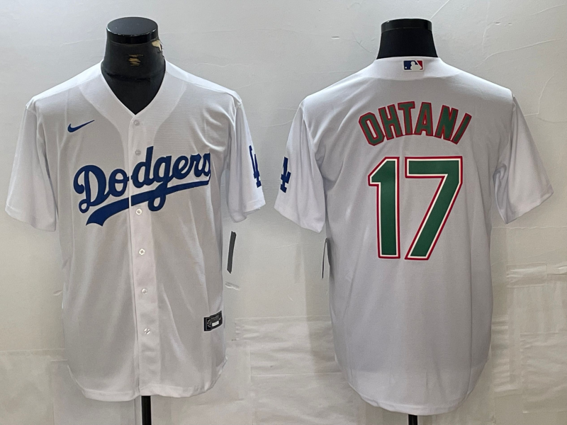 Men's Los Angeles Dodgers Shohei Ohtani White Replica Player Jersey1