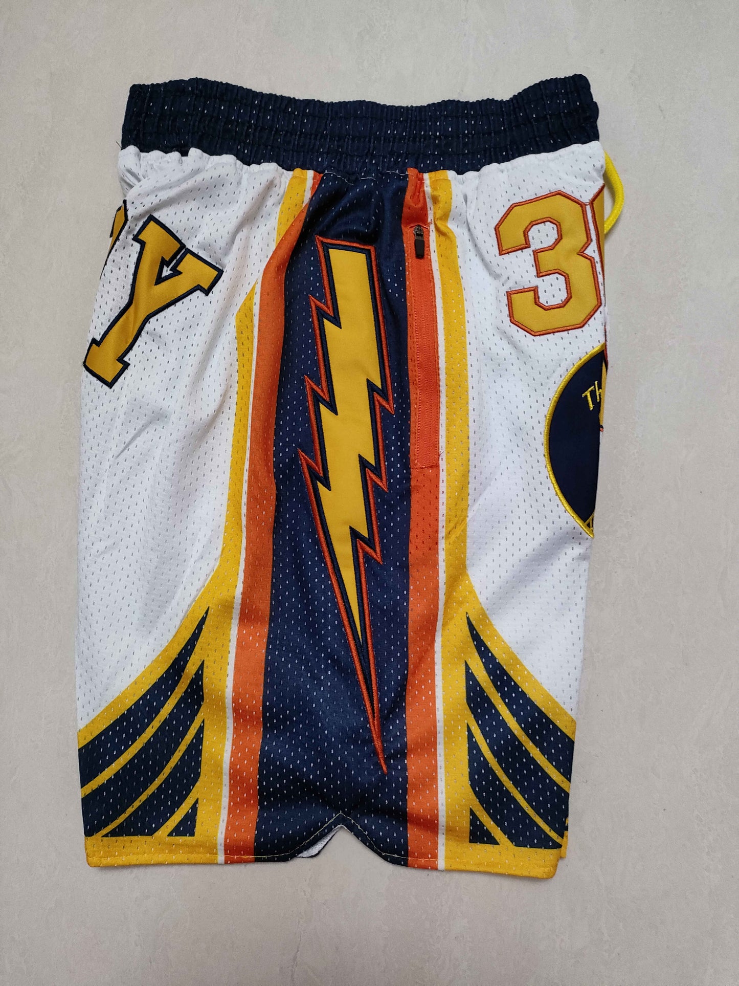 Men's Golden State Warriors Pocket White Basketball Shorts1