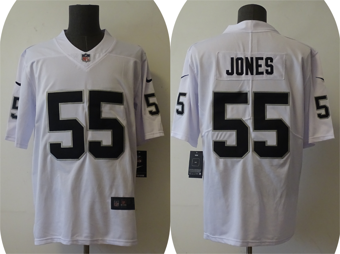 Men's Las Vegas Raiders Chandler Jones #55 White Game Jersey1