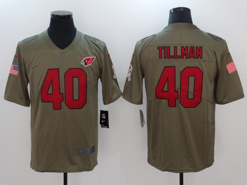 Men's Arizona Cardinals Pat Tillman #40 Brown Player Game Jersey1