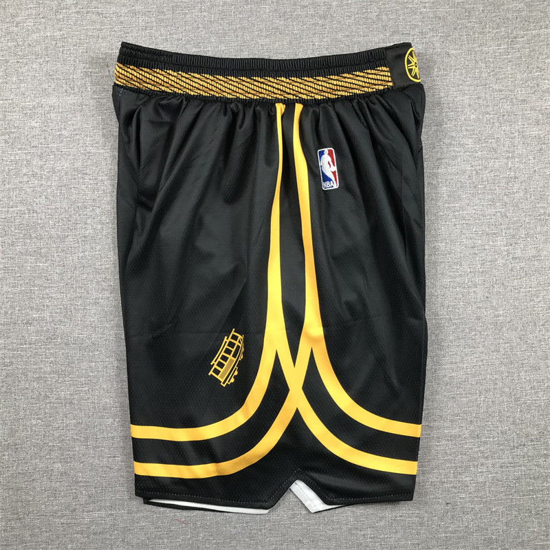 Men's Golden State Warriors Black 2023/24 Swingman City Edition Shorts1