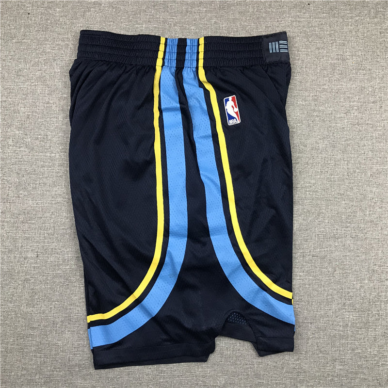 Men's Memphis Grizzlies Navy 2021/22 Icon Edition Basketball Shorts1