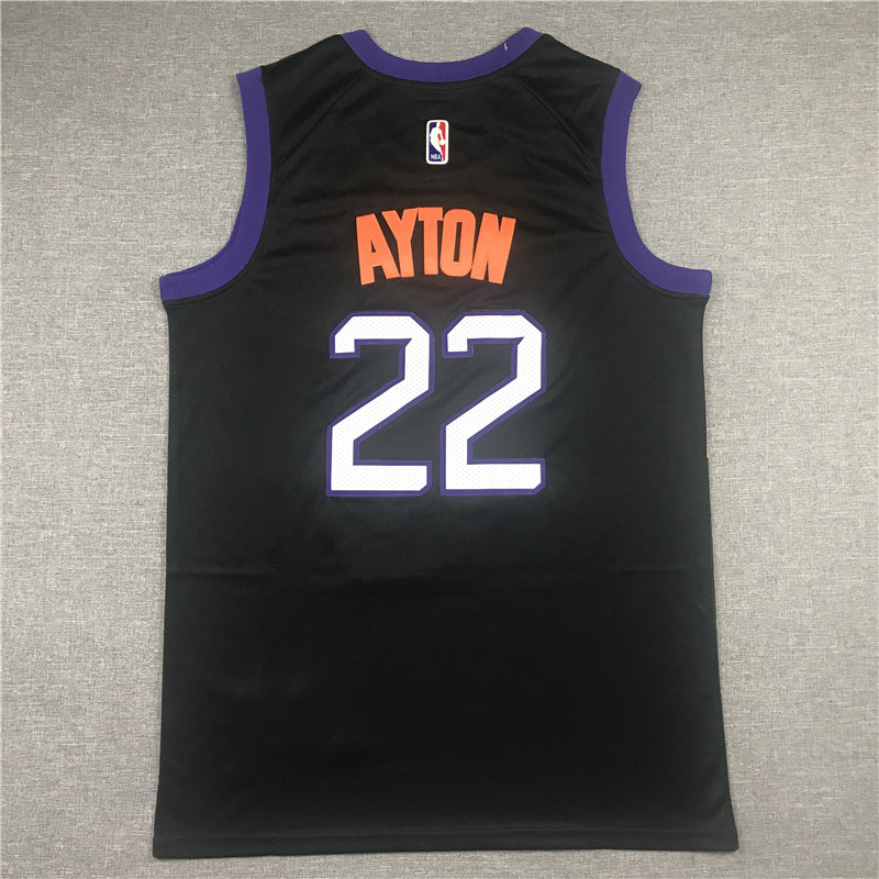 Men's Phoenix Suns DeAndre Ayton #22 NBA Black Replica Jersey1 - City Edition