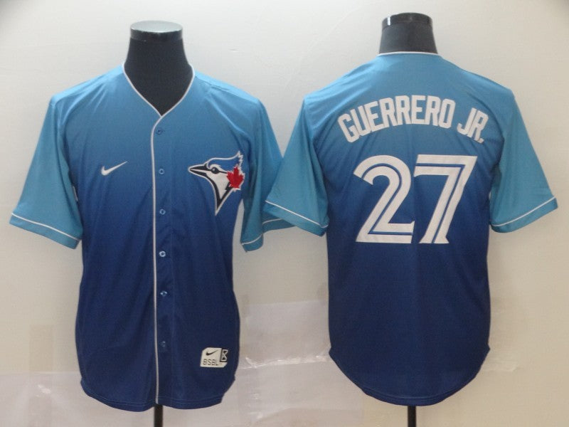 Men's Toronto Blue Jays Vladimir Guerrero Jr. #27 Blue Stitched Jersey1