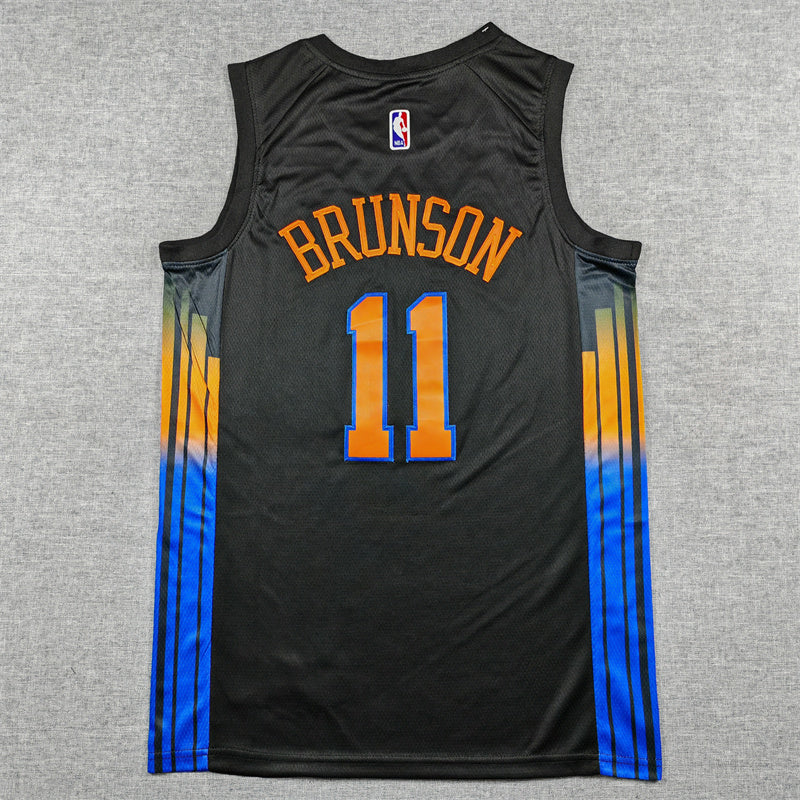 Men's New York Knicks Jalen Brunson #11 Black Game Jersey - Statement Edition