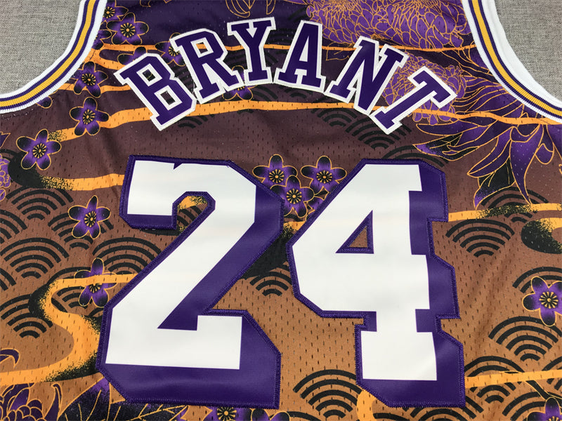 Men's Los Angeles Lakers Kobe Bryant #24 Year of Rabbit Edition Hardwood Classics Swingman Jersey1