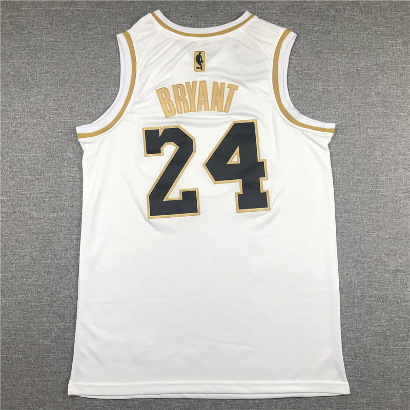 Men's Los Angeles Lakers Kobe Bryant #24 White Swingman Jersey1