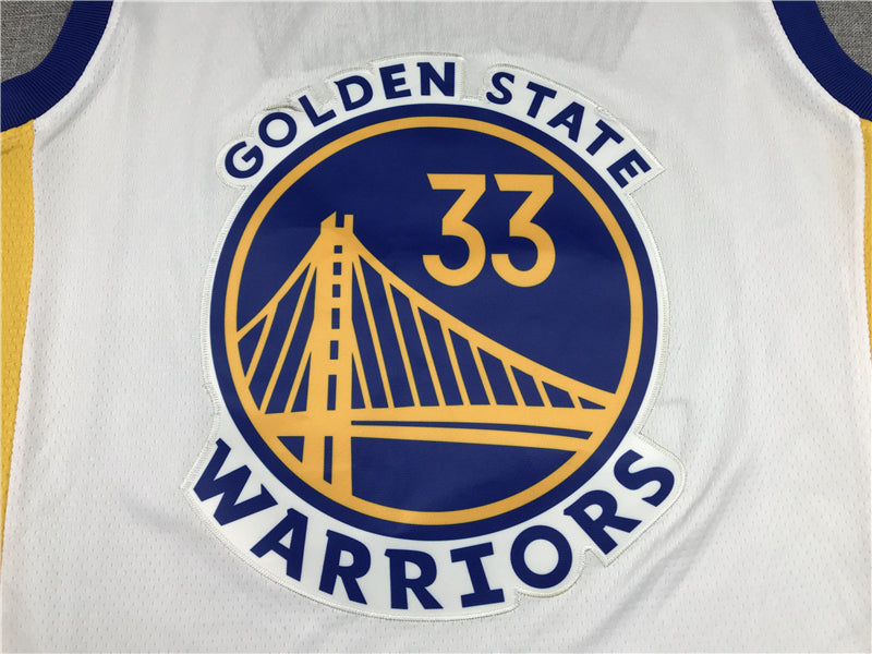 Men's Golden State Warriors James Wiseman White Fast Break Replica Player Jersey1