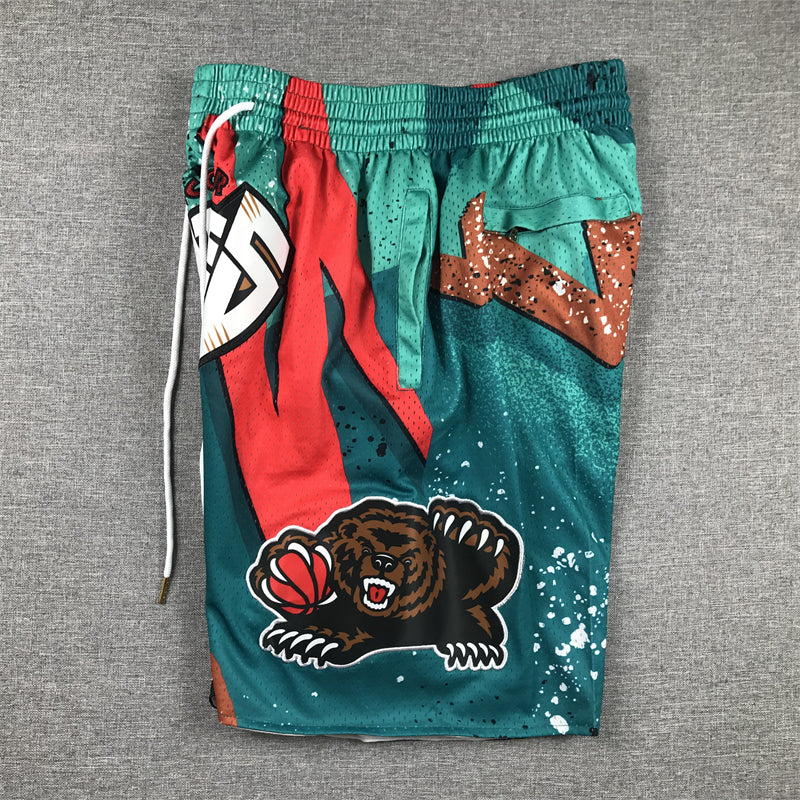 Men's Memphis Grizzlies Green Swingman Pocket Shorts1