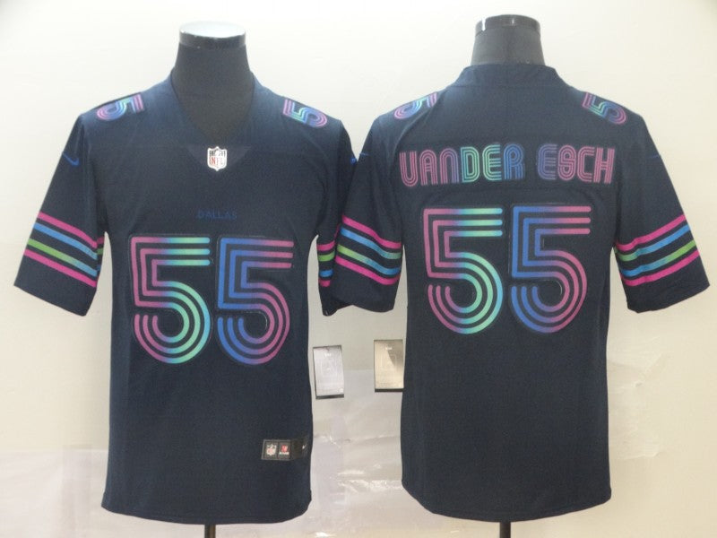 Men's Dallas Cowboys Leighton Vander Esch #55 Navy City Edition Game Jersey1