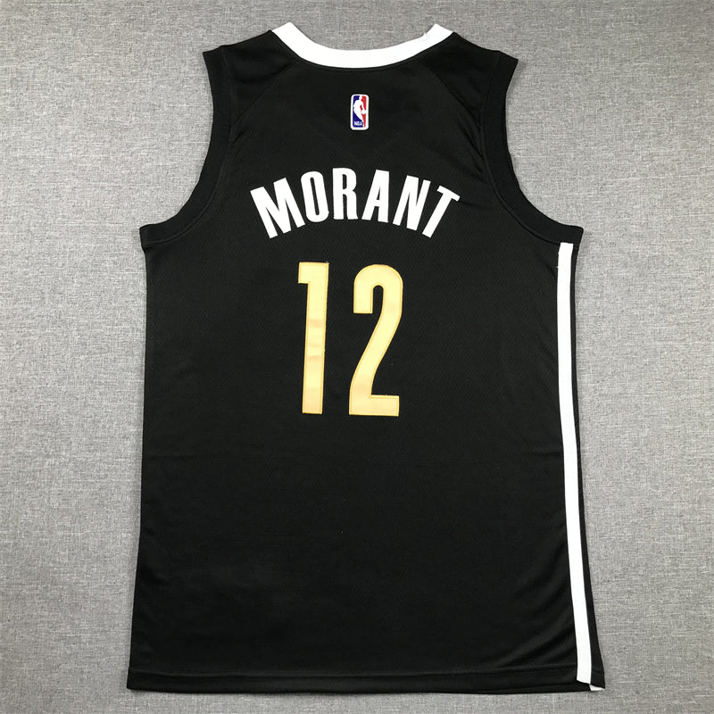 Men's Memphis Grizzlies Ja Morant #12 Black 2023/24 Swingman Jersey1 - City Edition