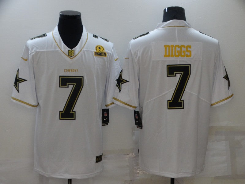 Men's Dallas Cowboys Trevon Diggs #7 White Player Game Jersey1