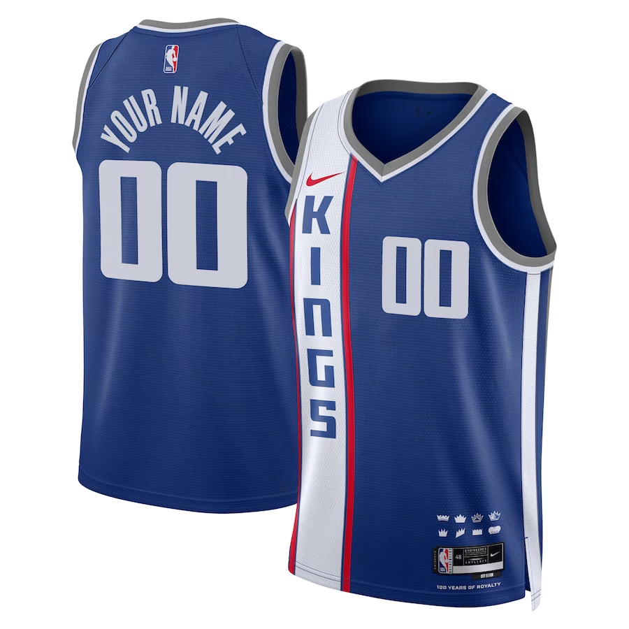 Men's Sacramento Kings Blue 2023/24 Custom Swingman Jersey1 - City Edition