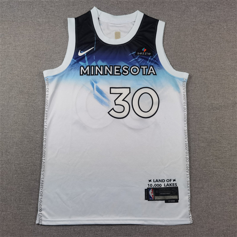 Men's Minnesota Timberwolves Julius Randle #30 White 2024/25 Swingman Player Jersey1 - City Edition