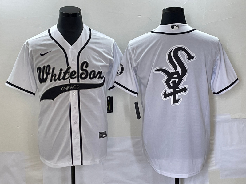 Men's Chicago White Sox White Replica Team Jersey1 Joint Edition
