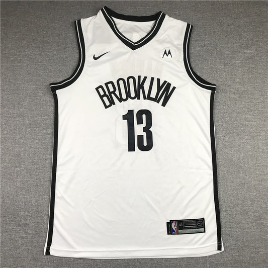 Men's Brooklyn Nets James Harden White 2020/21 Fast Break Replica Jersey1