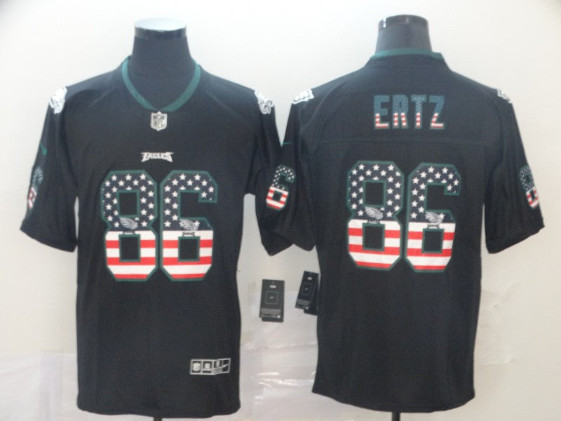Men's Philadelphia Eagles Zach Ertz #86 Black Game Player Jersey1