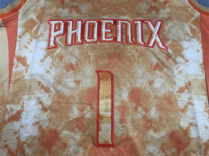 Men's Phoenix Suns Devin Booker #1 Orange Select Series Swingman Jersey1