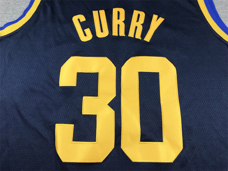 Men's Golden State Warriors Stephen Curry #30 Navy Game Jersey - Statement Edition