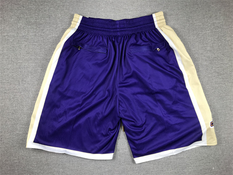 Men's Los Angeles Lakers Purple Hall of Fame Pocket Shorts1