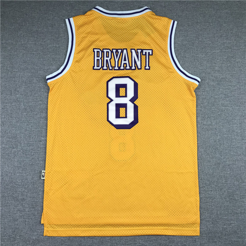 Men's Los Angeles Lakers Kobe Bryant Yellow 1996-97 Hardwood Classics Authentic Jersey1