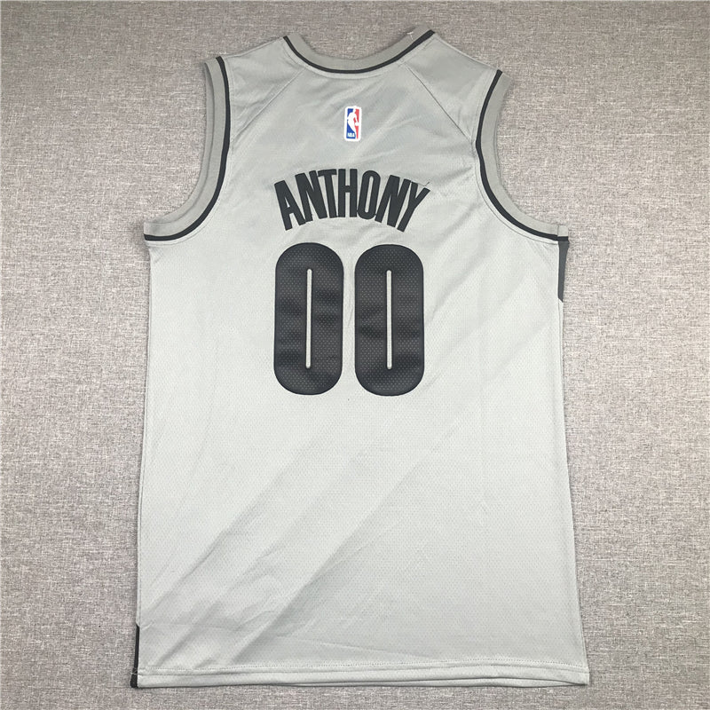 Men's Portland Trail Blazers Carmelo Anthony Gray Swingman Player Jersey1