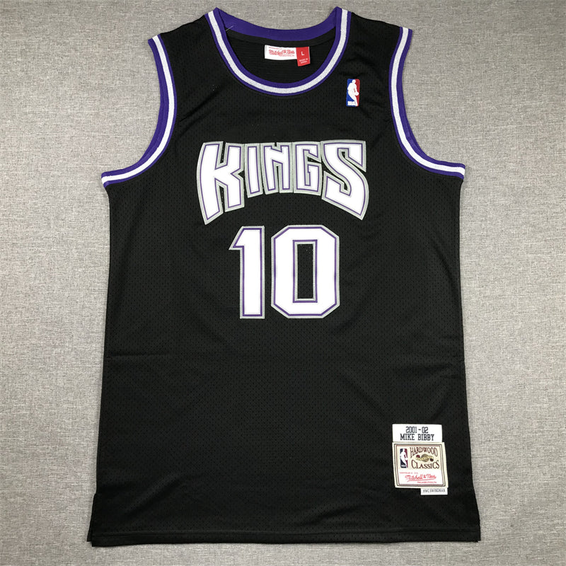 Men's Sacramento Kings Domantas Sabonis #10 Black Hardwood Classics Swingman Jersey1