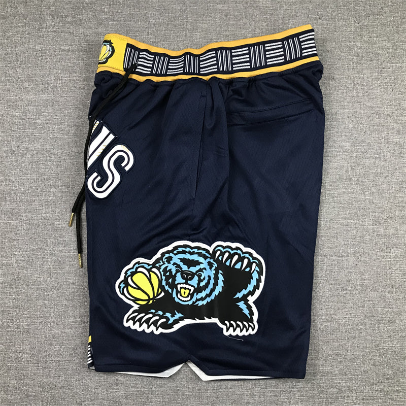Men's Memphis Grizzlies Navy City Edition Basketball Shorts1