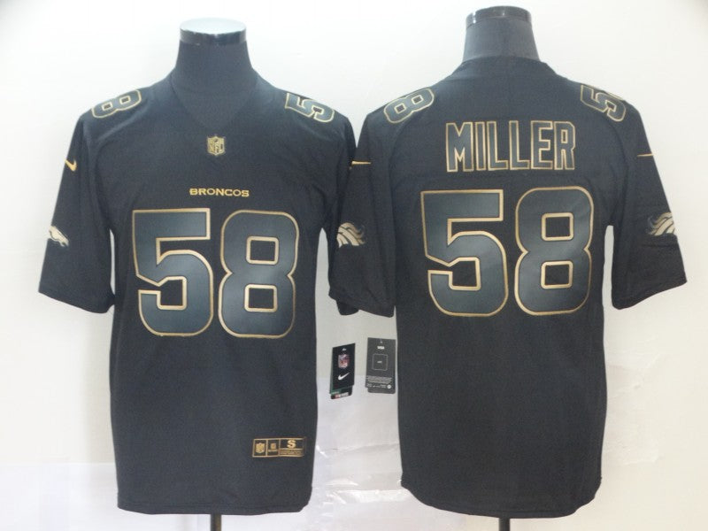Men's Denver Broncos #58 Von Miller Black Game Player Jersey1