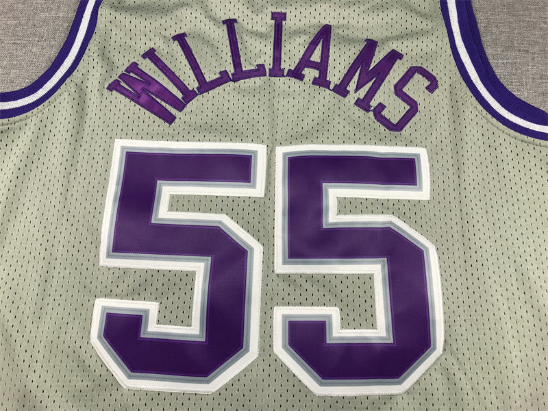 Men's Sacramento Kings Jason Williams #55 Gray 2000/01 Hardwood Classics Swingman Jersey1