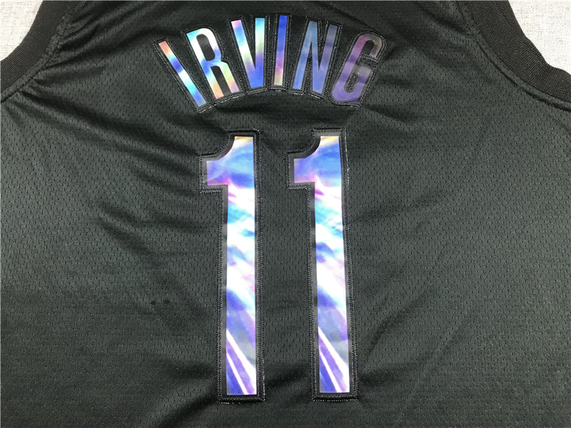 Men's Brooklyn Nets Kyrie Irving #11 Black Swingman Player Jersey1
