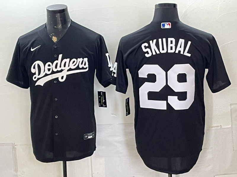 Men's Los Angeles Dodgers Tarik Skubal #29 Black Replica Player Jersey