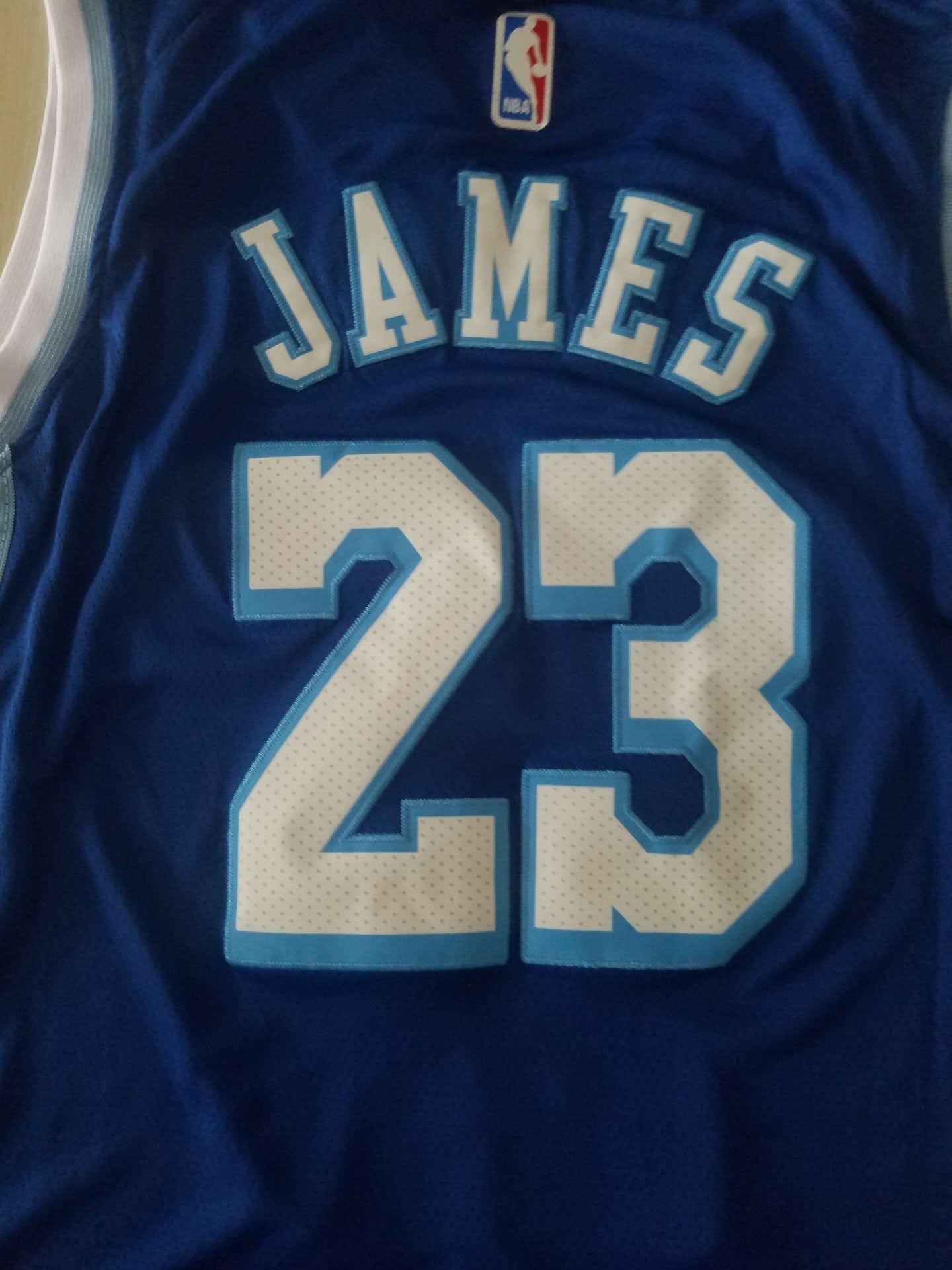 Men's Los Angeles Lakers LeBron James #23 NBA Blue Swingman Jersey1
