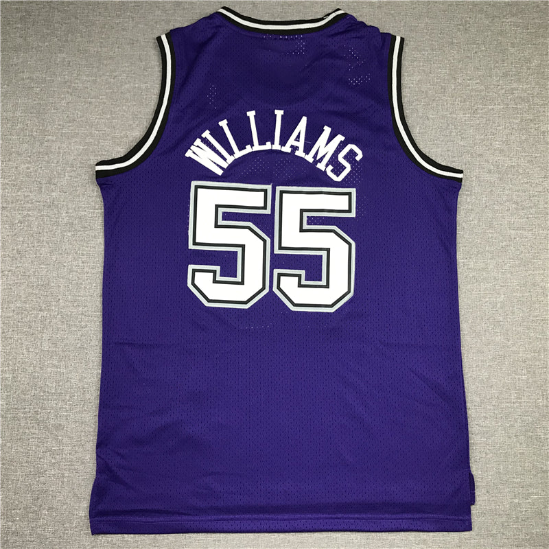 Men's Sacramento Kings Jason Williams Purple Hardwood Classics Swingman Jersey1