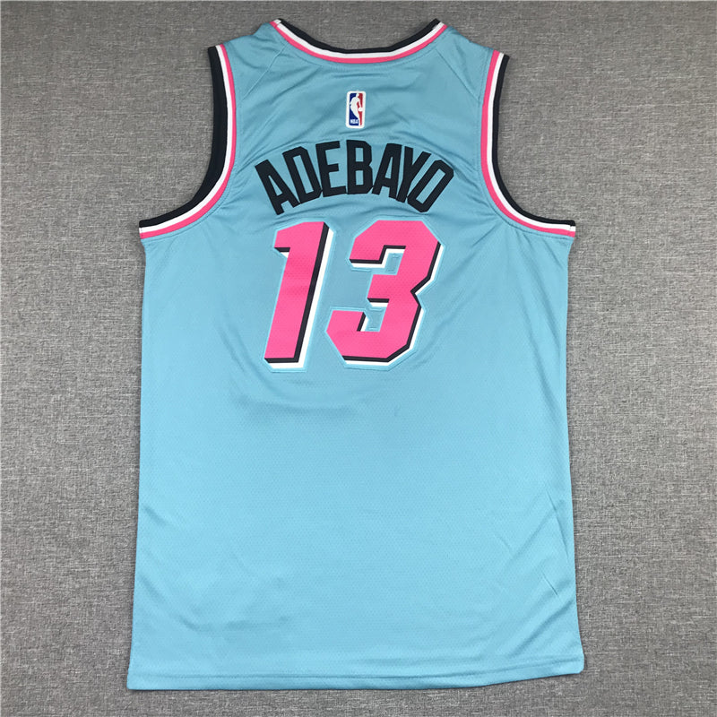 Men's Miami Heat Bam Adebayo #13 Blue Swingman Player Jersey1