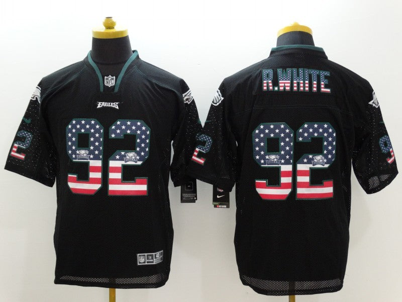 Men's Philadelphia Eagles Reggie White #92 Black Game Jersey1