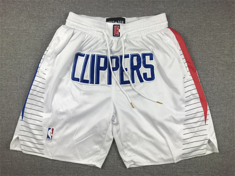 Men's LA Clippers White Association Edition Pocket Shorts1