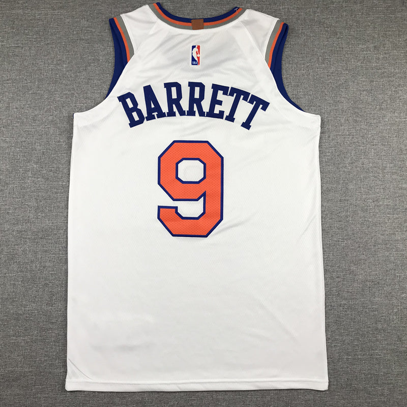 Men's New York Knicks RJ Barrett White 2019 NBA Draft First Round Pick Jersey1
