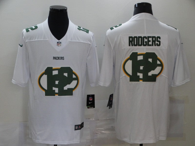 Men's Green Bay Packers Aaron Rodgers #12 White Game Jersey1