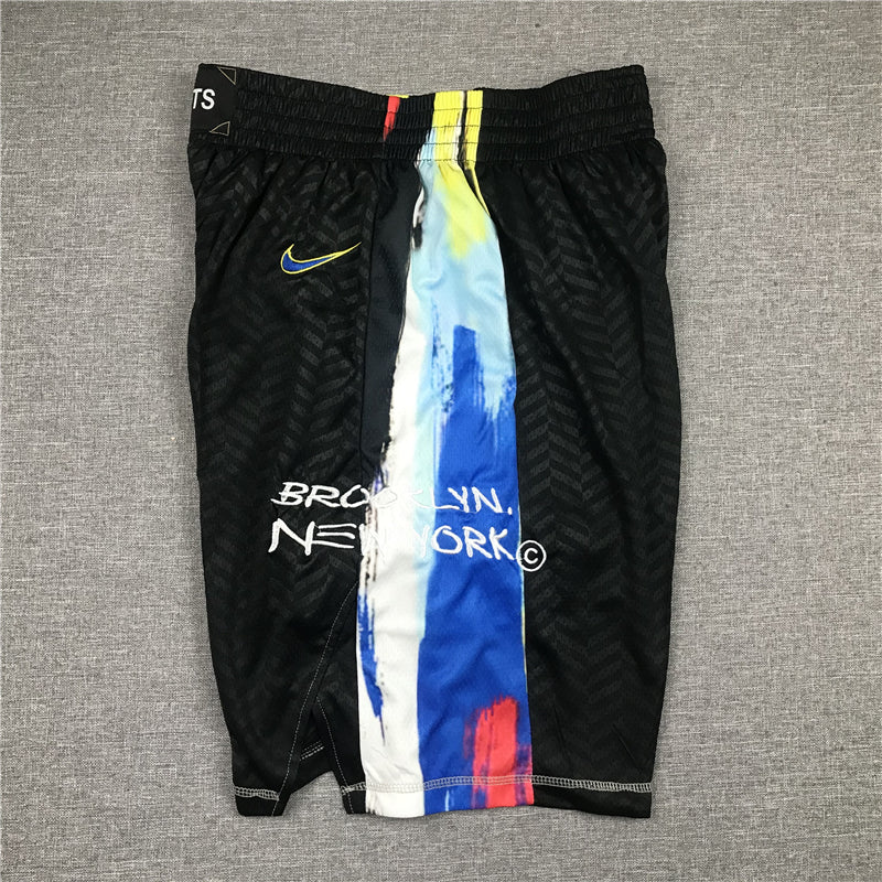 Men's Brooklyn Nets Black City Edition Basketball Shorts1