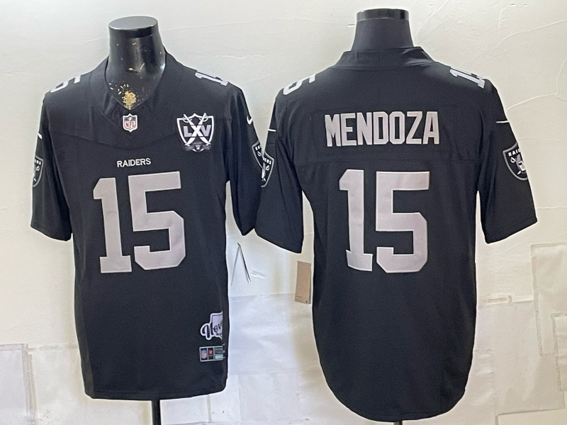 Men's Las Vegas Raiders Fernando Mendoza #15 Black Alternate Game Jersey