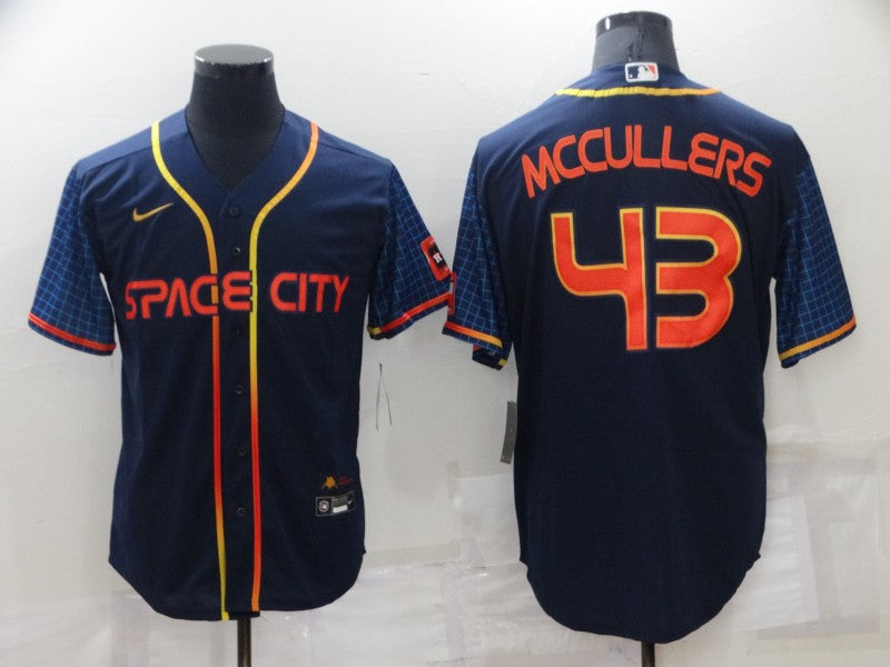 Men's Houston Astros Lance McCullers #43 Navy Space City Jersey1