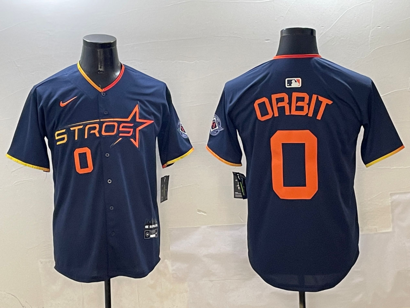 Men's Houston Astros Orbit #0 Navy 2025 City Connect Limited Player Jersey1