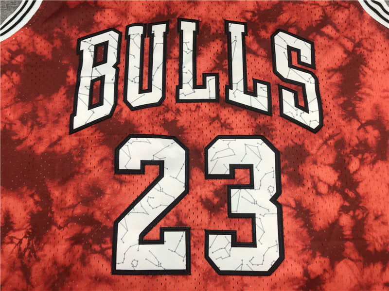 Men's Chicago Bulls Michael Jordan #23 Red Galaxy Swingman Jersey1