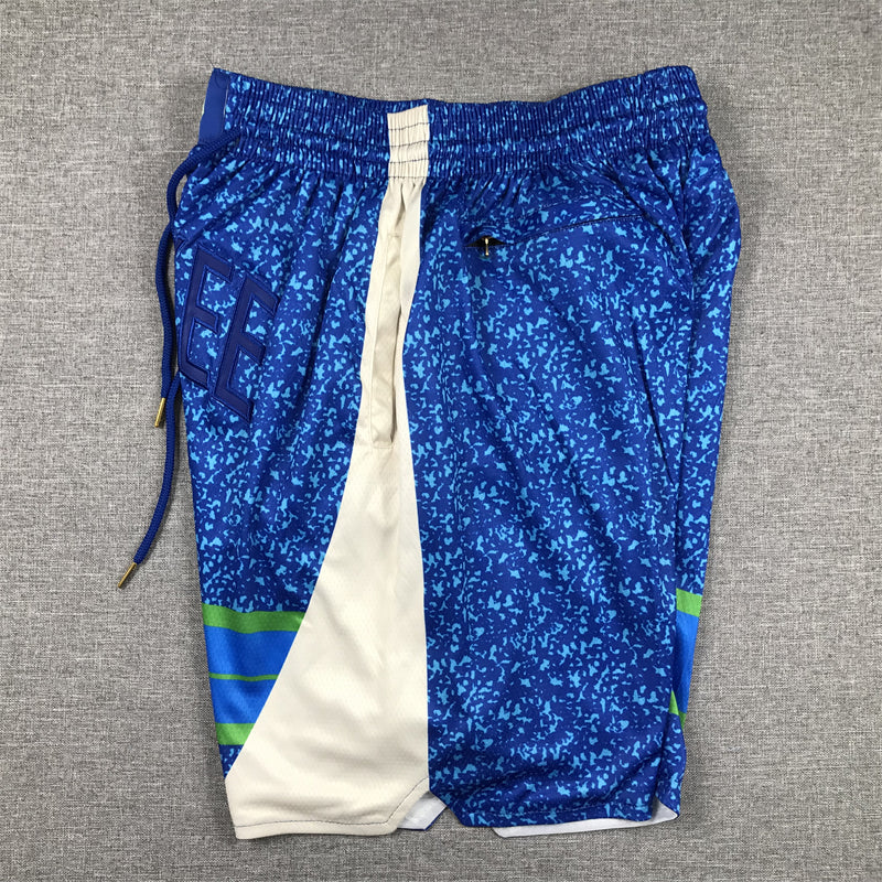 Men's Milwaukee Bucks Blue 2023/24 Pocket Shorts1 City Edition