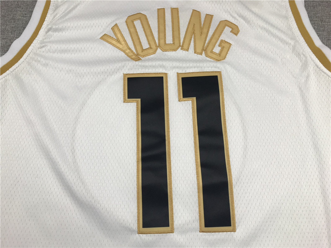 Men's Atlanta Hawks Trae Young #11 White Swingman Jersey1