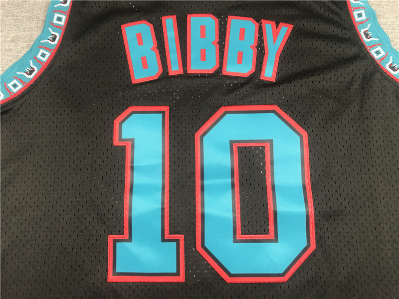 Men's Memphis Grizzlies Mike Bibby #10 Black Classics Swingman Jersey1