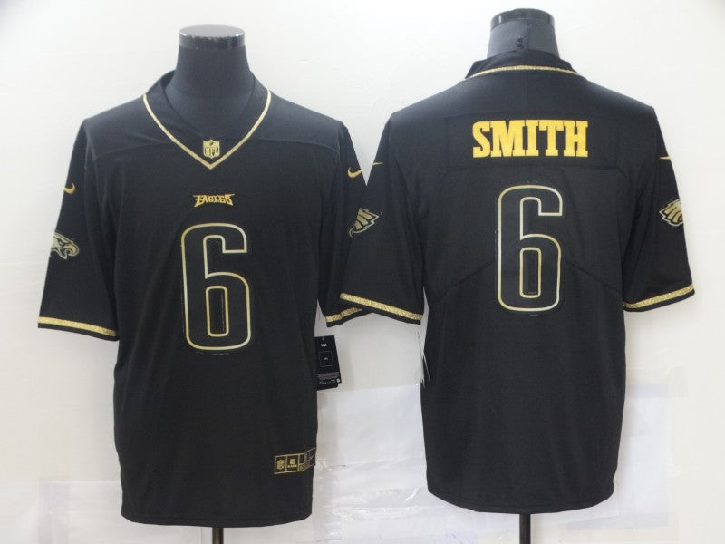 Men's Philadelphia Eagles DeVonta Smith #6 Black Game Player Jersey1
