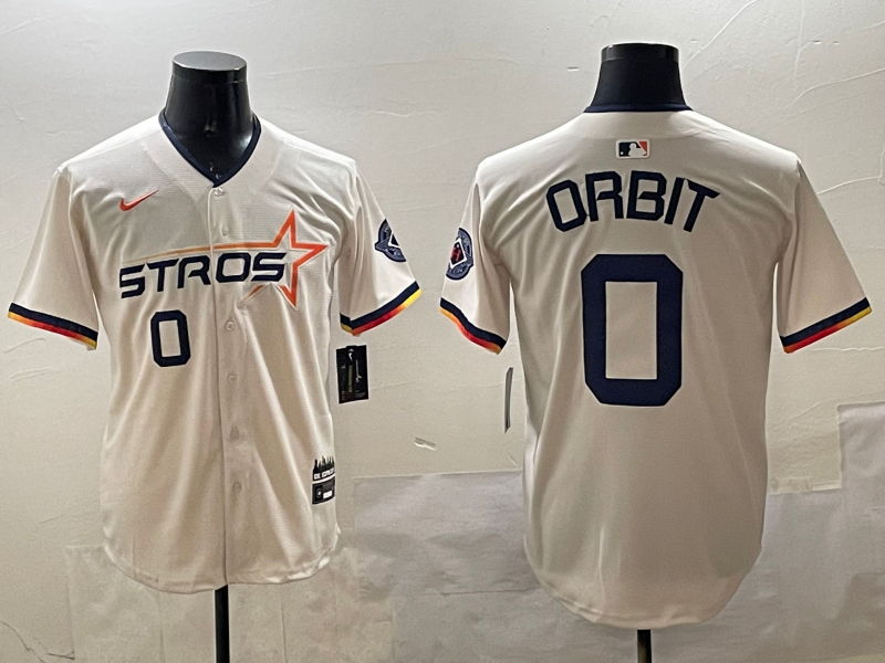 Men's Houston Astros Orbit #0 Cream 2025 City Connect Limited Player Jersey1