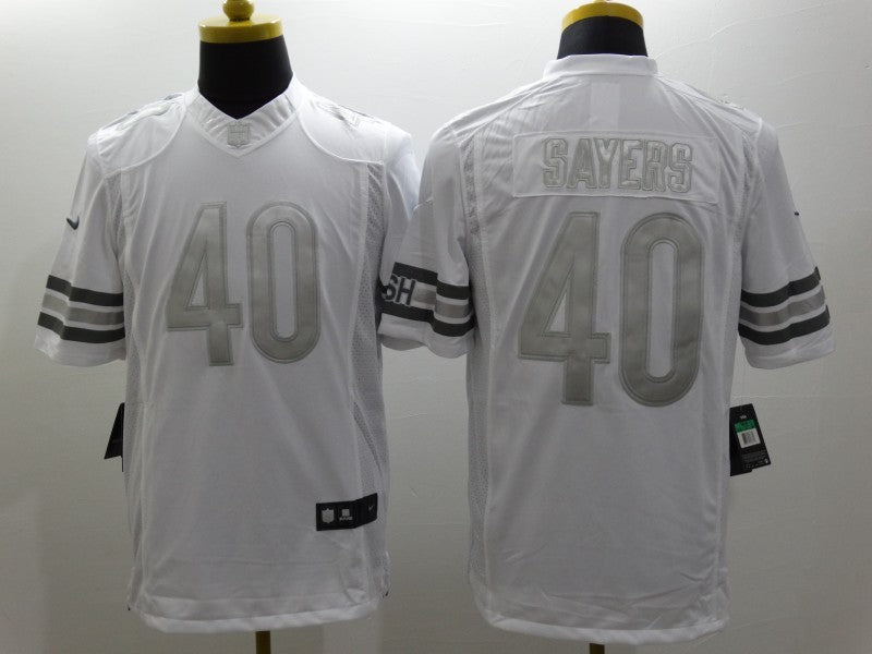 Men's Chicago Bears Gale Sayers #40 White Game Jersey1